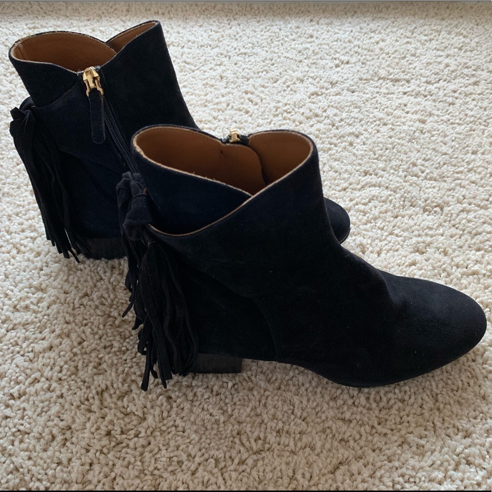 Chloe fringe suede ankle boots